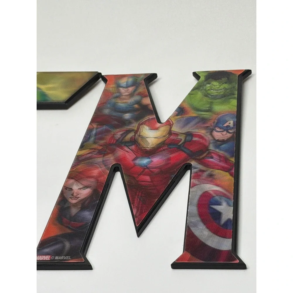 Marvel DC Comics Wall Art Letters JIM Joker Hulk Avengers Superhero Decor‎
